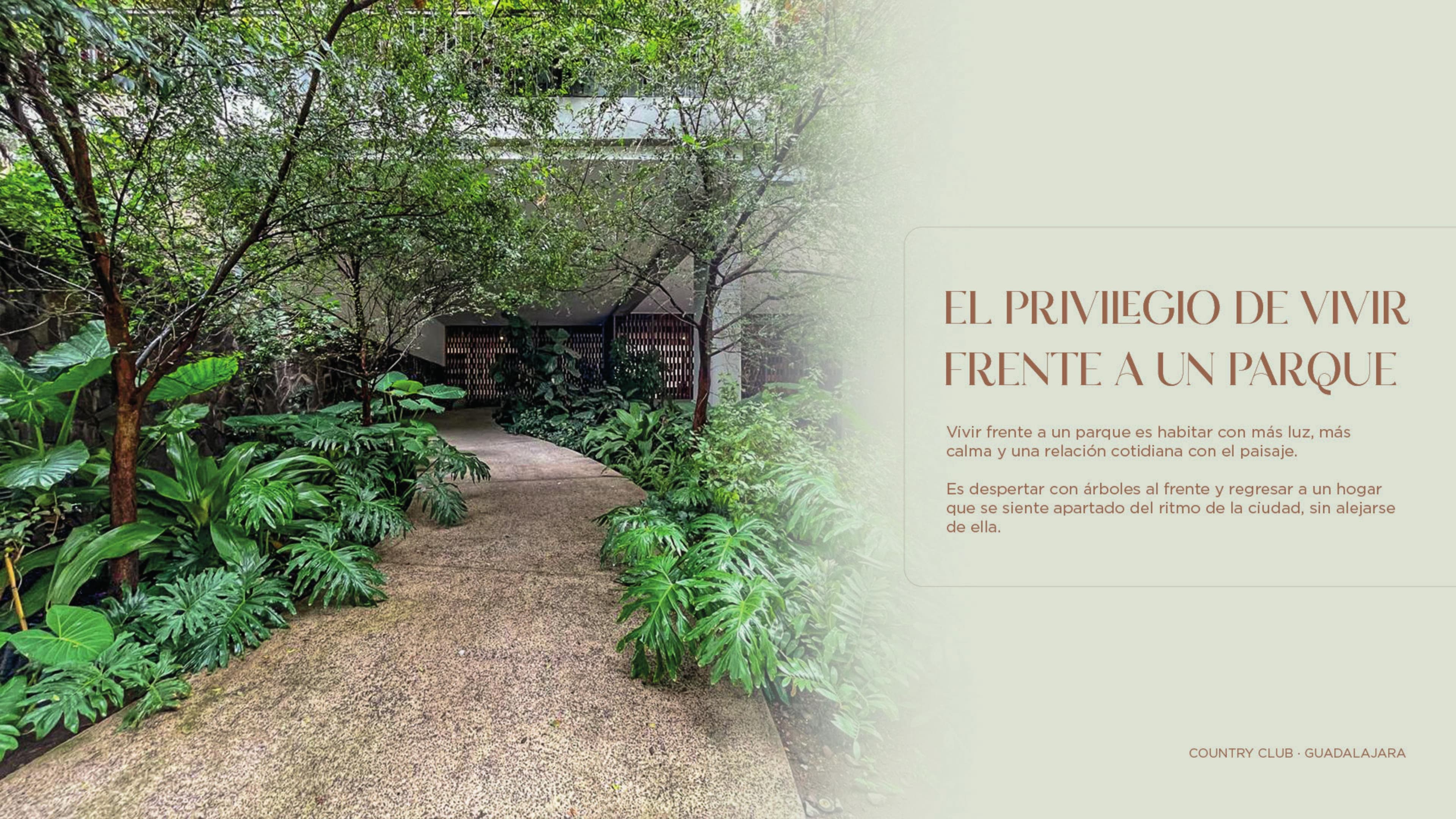 Vive frente a un parque